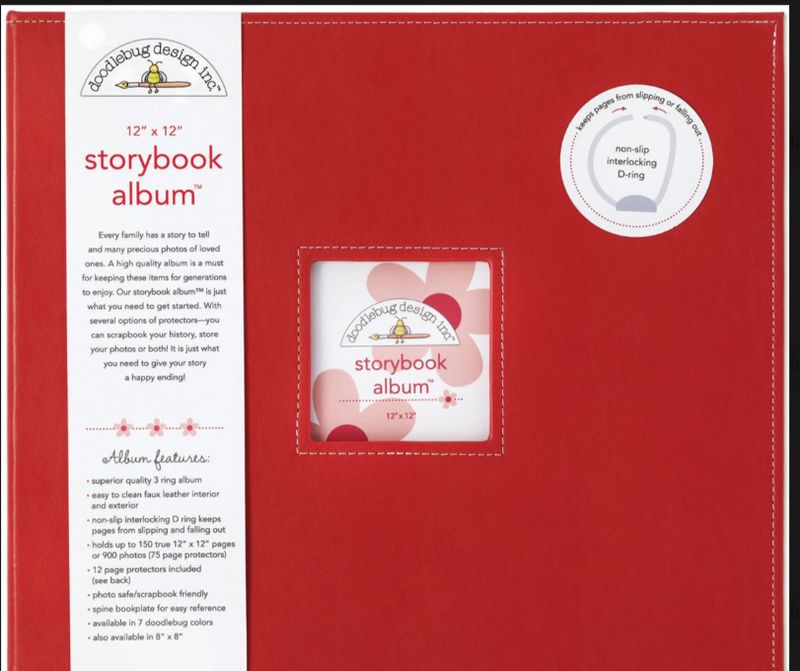 ALBUM DOODLEBUG D-RING 12"X12" LADYBUG