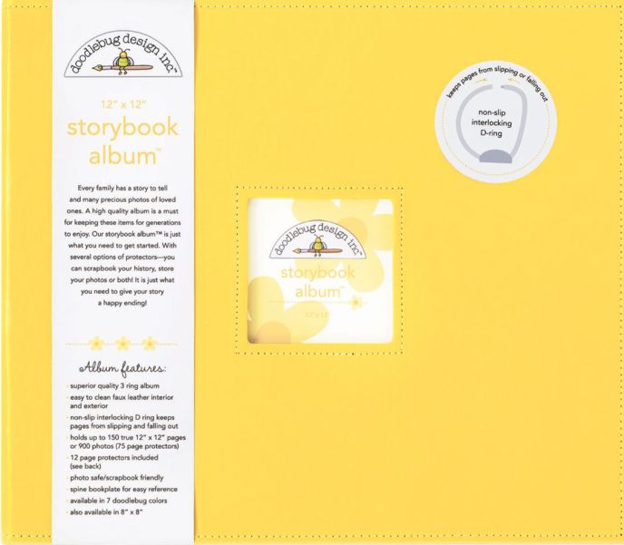 ALBUM DOODLEBUG D-RING 12"X12" BUMBLEBEE