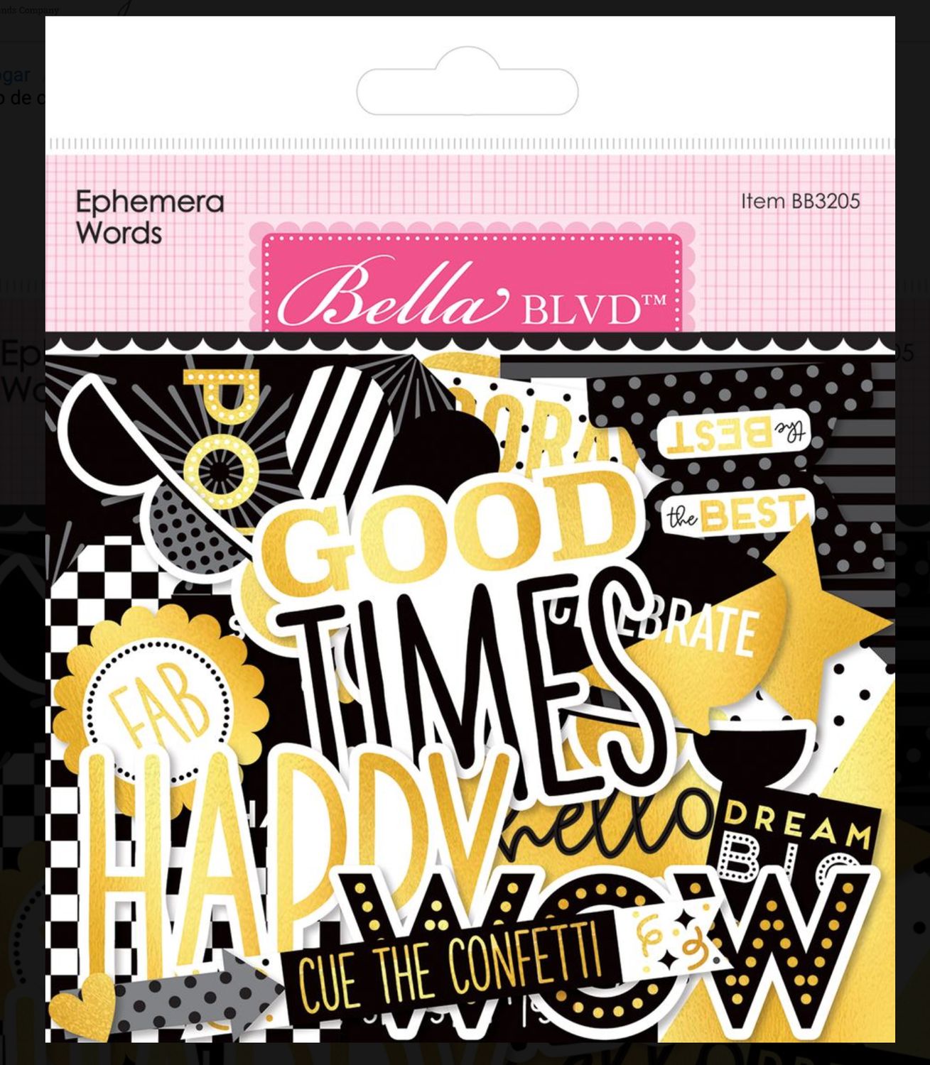EPHEMERA WORDS LET'S CELEBRATE