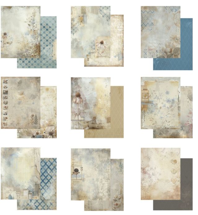 STACK DE PAPELES 6X8 FADED MEMORY LANE