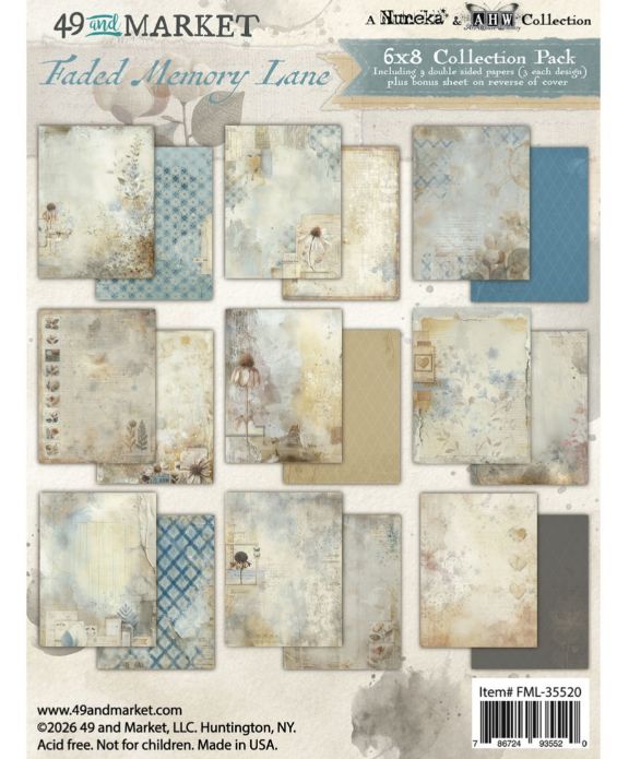 STACK DE PAPELES 6X8 FADED MEMORY LANE