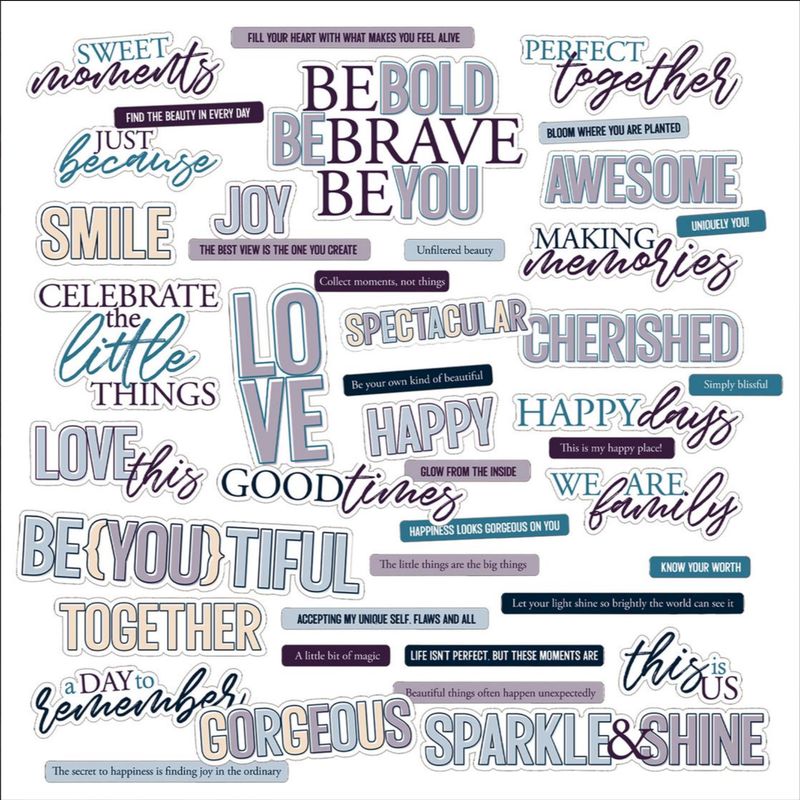 CHIPBOARD STICKERS PLUME &amp; PETAL