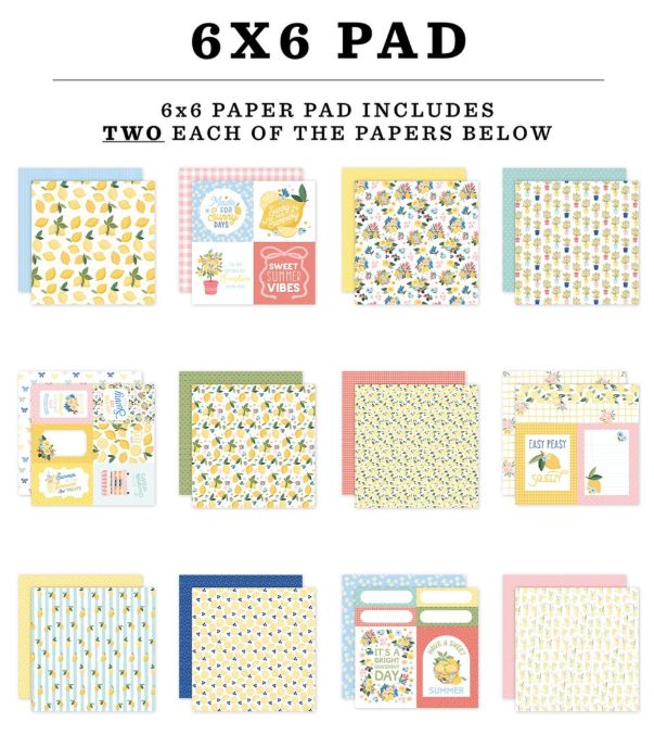 STACK DE PAPELES 6X6 LEMONADE