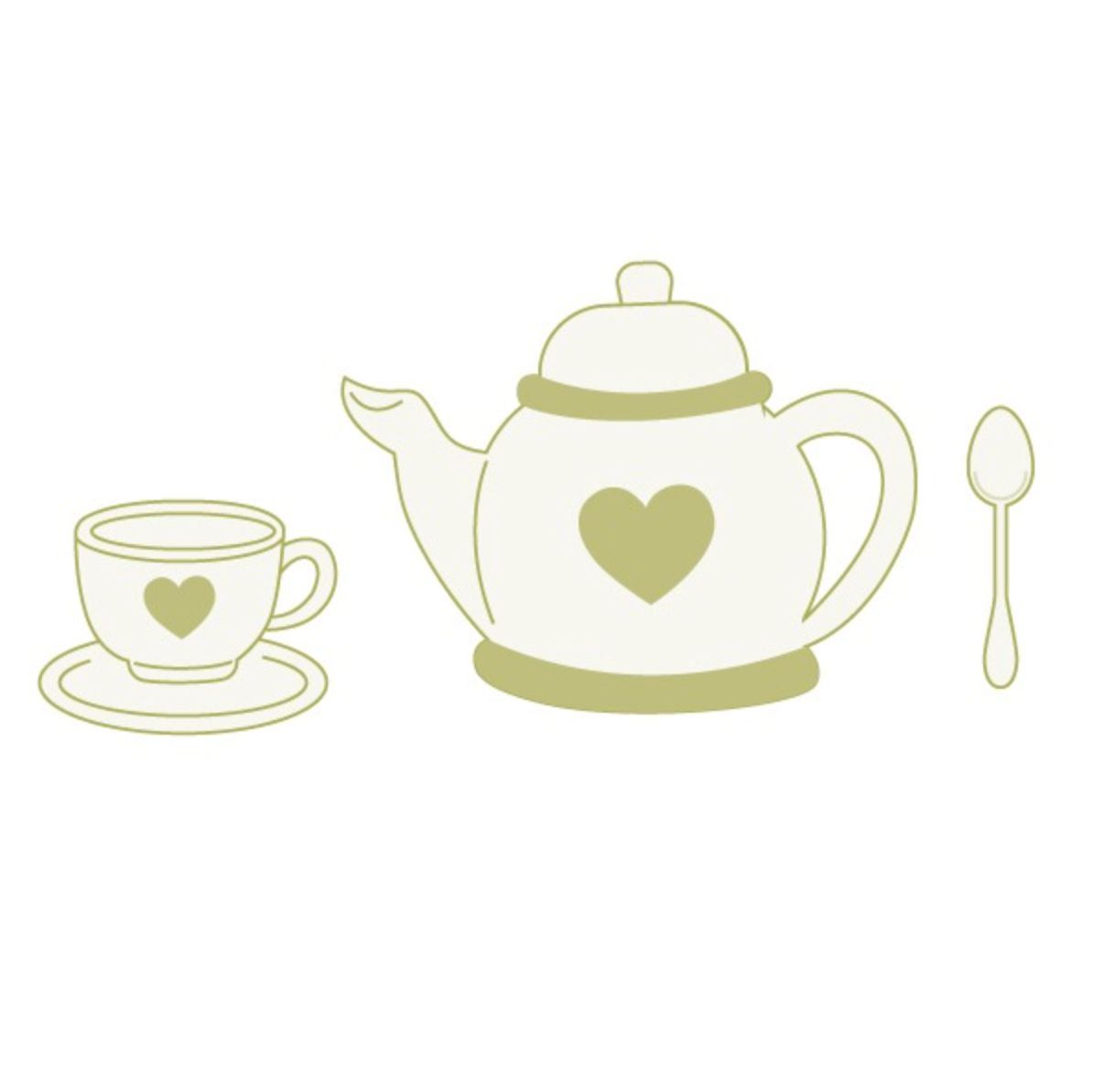 TROQUEL TEA TIME (CON CORAZÓN Y CUCHARA)