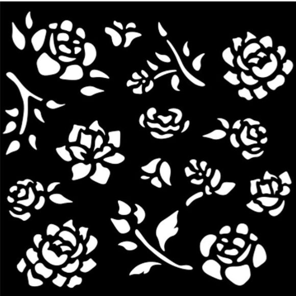 STENCIL TIMELESS BUDS PATTERN