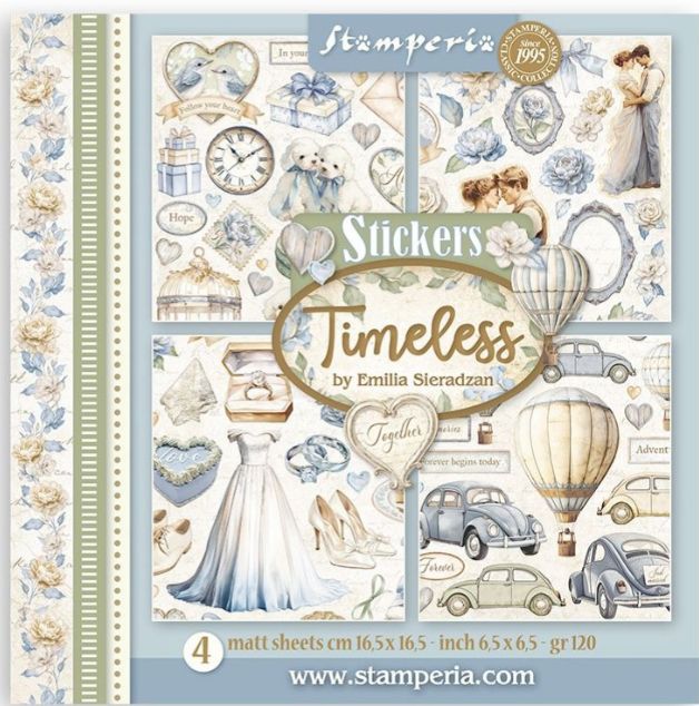 STICKERS TIMELESS  6.5"X6.5" 4/Pkg