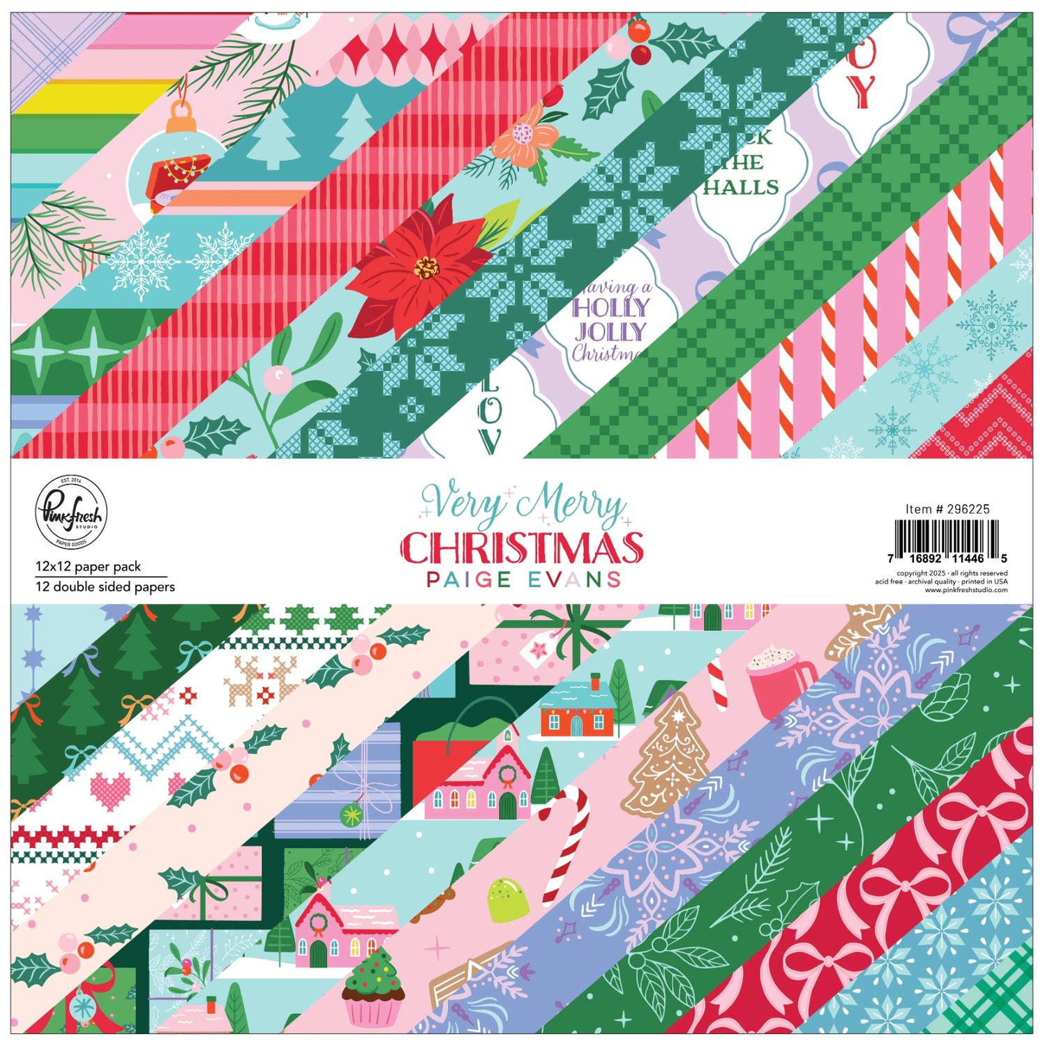 STACK 12X12 VERY MERRY CHRISTMAS