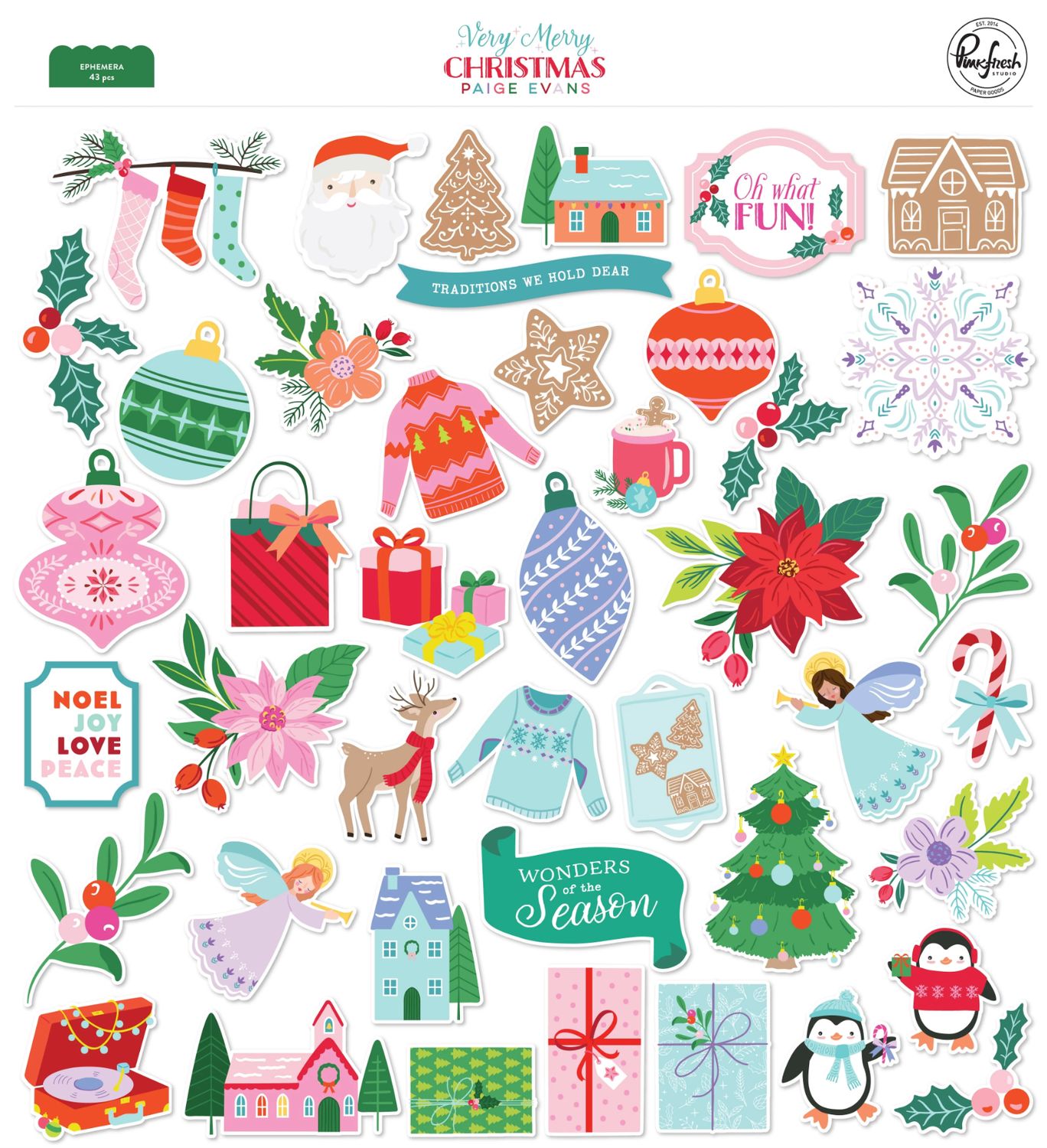 EPHEMERA VERY MERRY CHRISTMAS