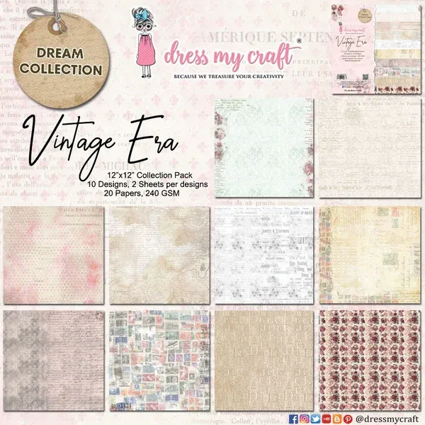 STACK DE PAPELES ERA VINTAGE 12X12