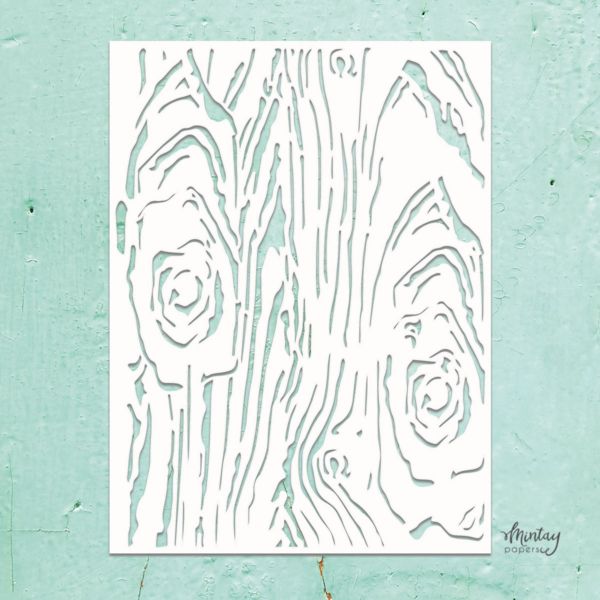 Mintay  Stencil -6 x 8  Woodgrain
