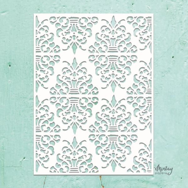 MINTAY  STENCIL 6 X 8  DAMASK