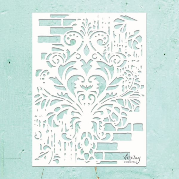 MINTAY  STENCIL 6 X 8 DECORATED WALL