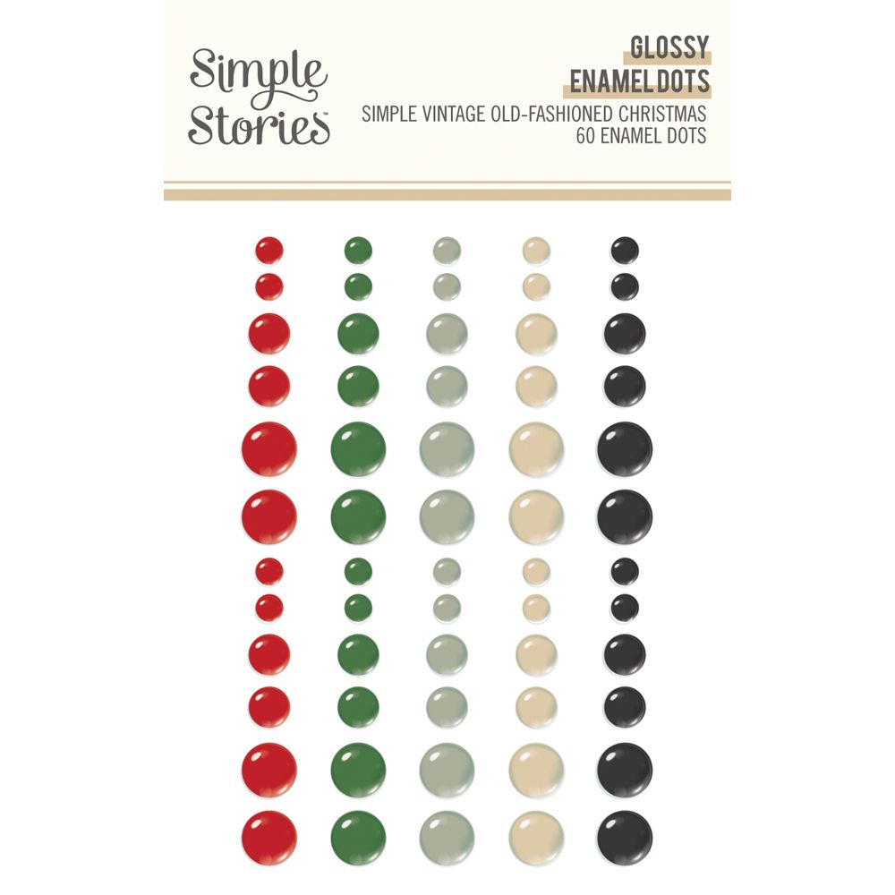 GLOSSY ENAMEL DOTS OLD-FASHIONED CHRISTMAS