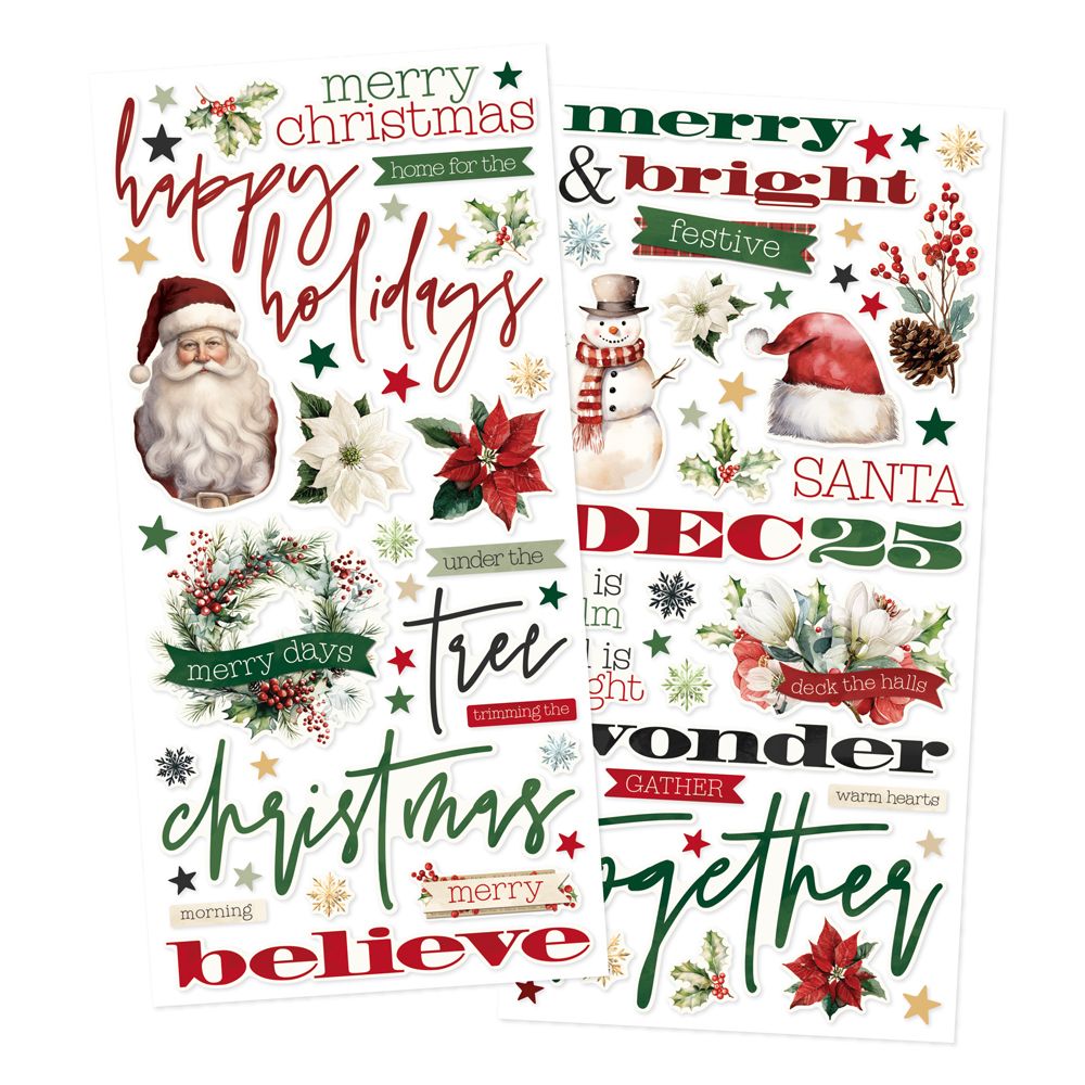 FOAM STICKERS OLD-FASHIONED CHRISTMAS