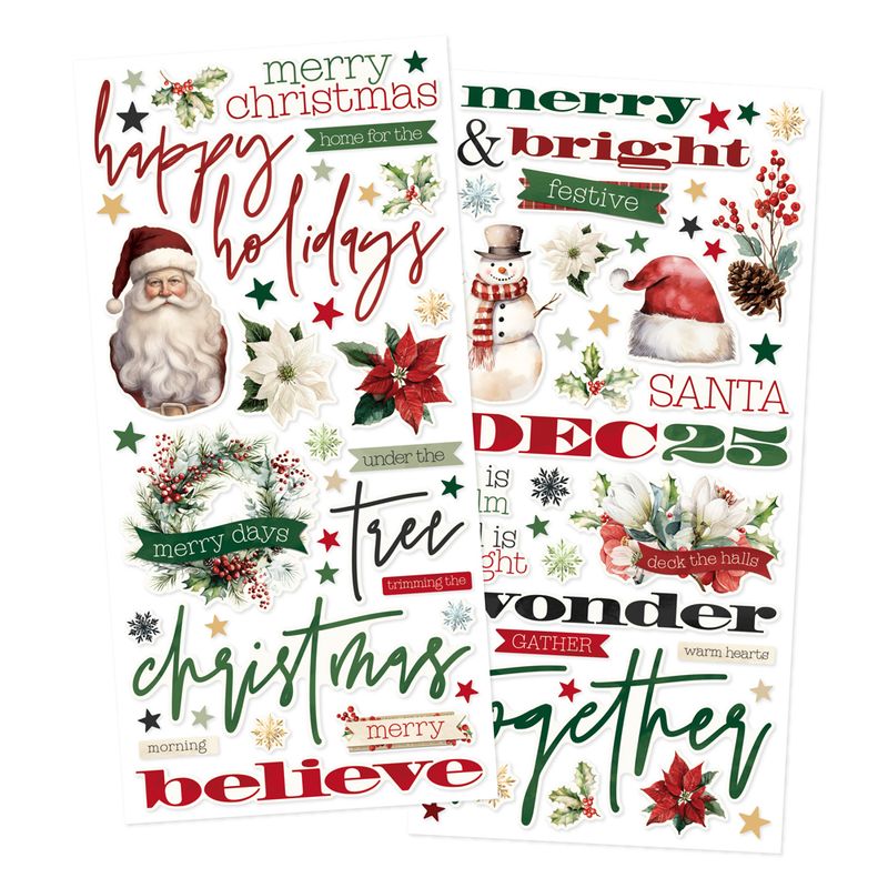 FOAM STICKERS OLD-FASHIONED CHRISTMAS