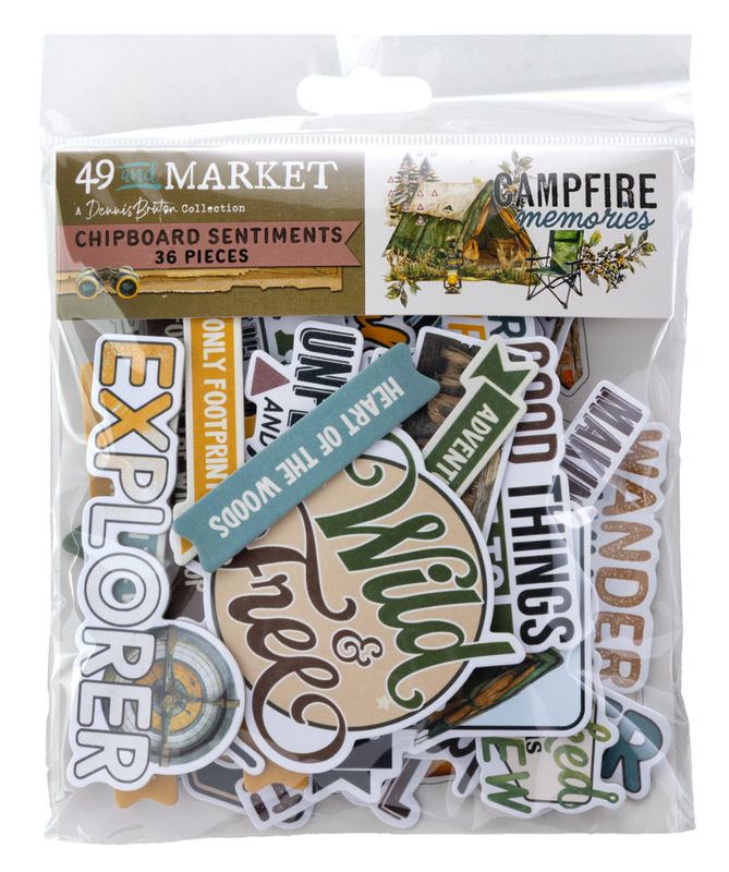 CHIPBOARD SENTIMENTS CAMPFIRE MEMORIES