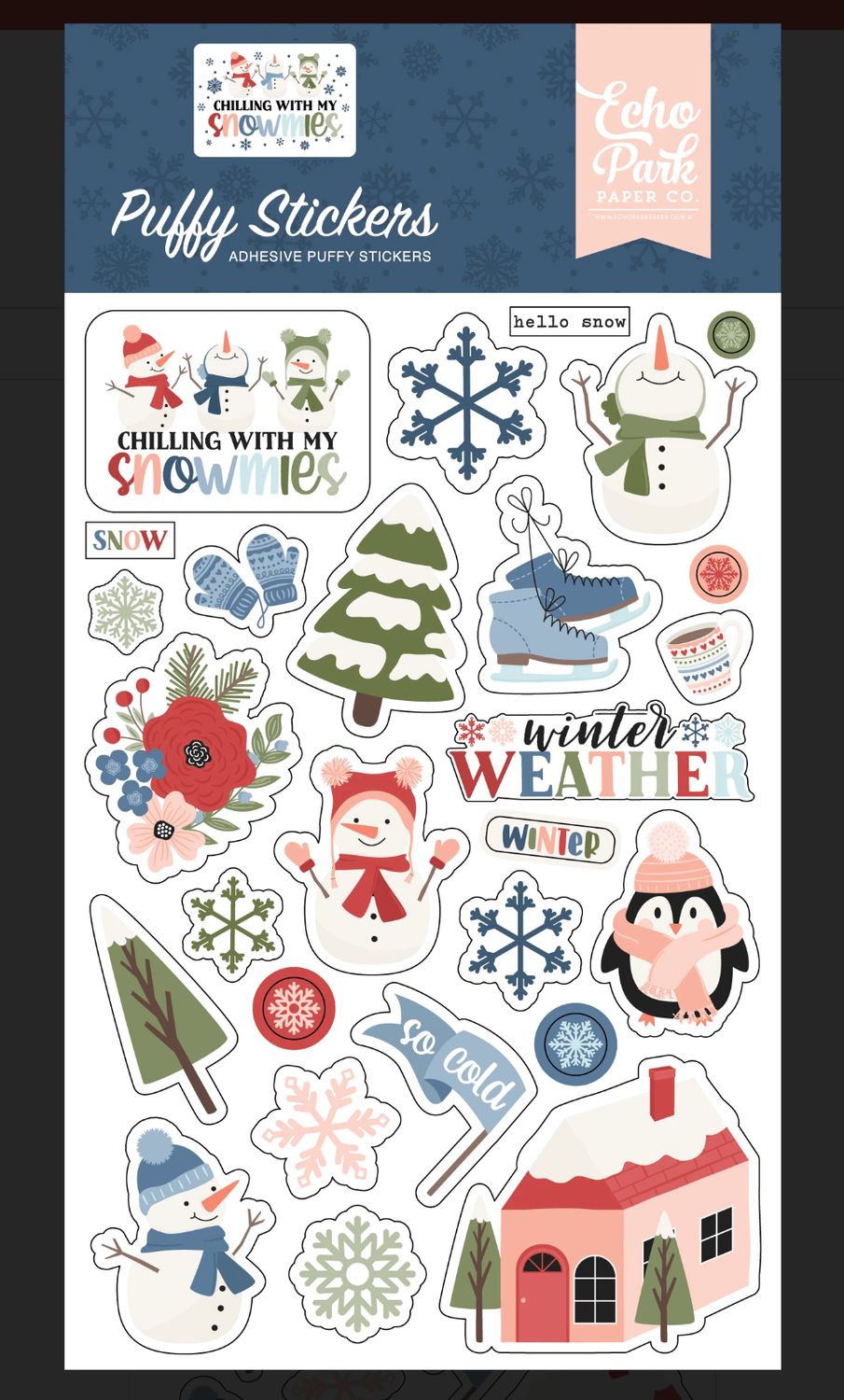 PUFFY STICKERS CHILLING WITH MY SNOWMIES