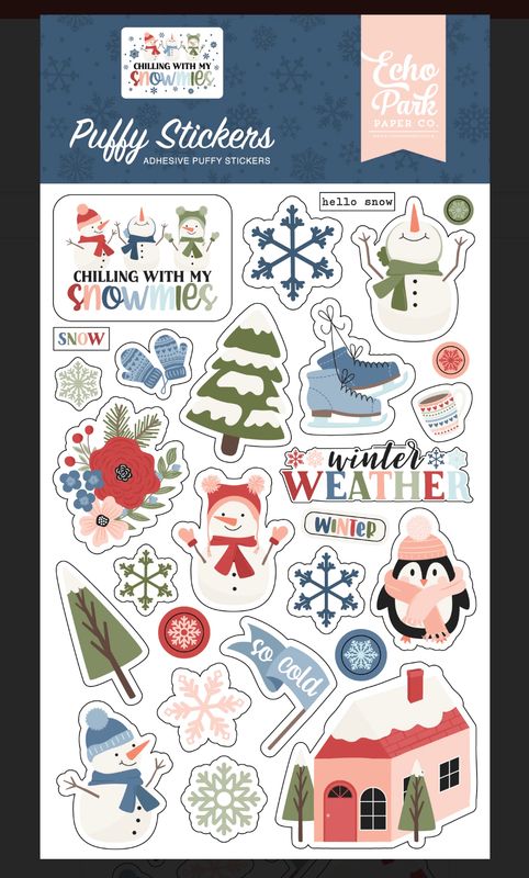 PUFFY STICKERS CHILLING WITH MY SNOWMIES