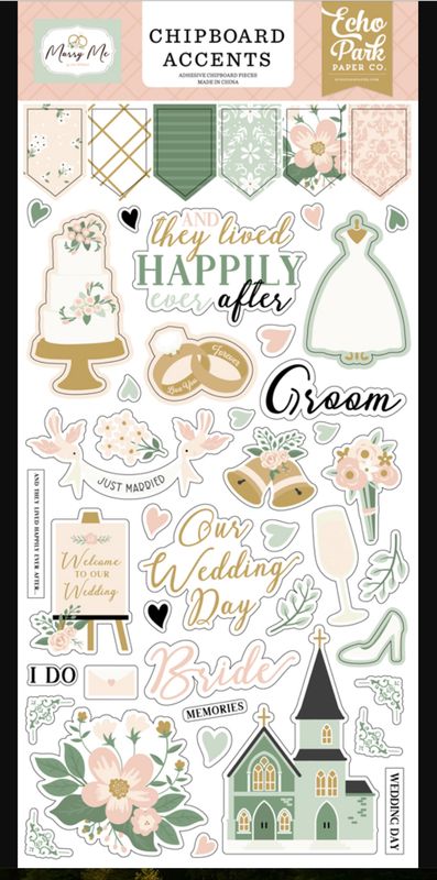 CHIPBOARD ACCENTS MARRY ME