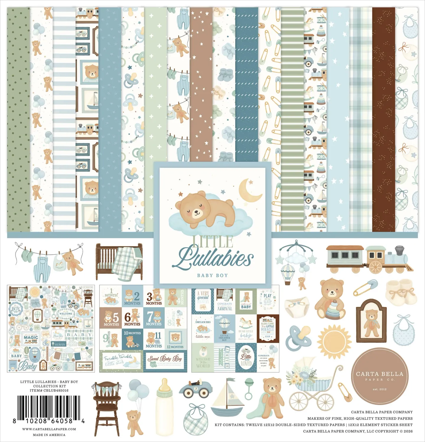 KIT 12X12 LULLABIES BABY BOY