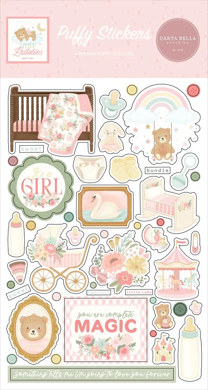 PUFFY STICKERS LULLABIES BABY GIRL