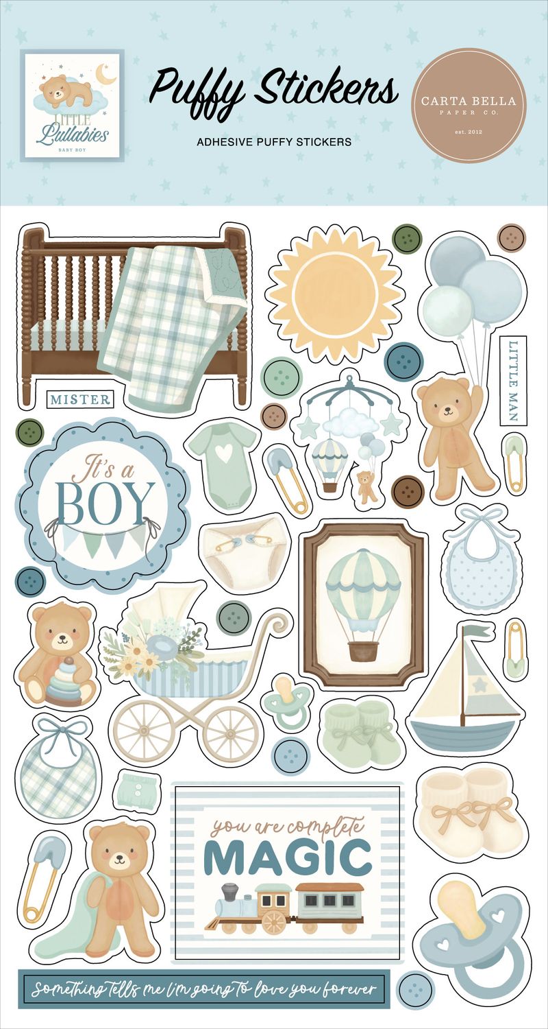 PUFFY STICKERS LULLABIES BABY BOY