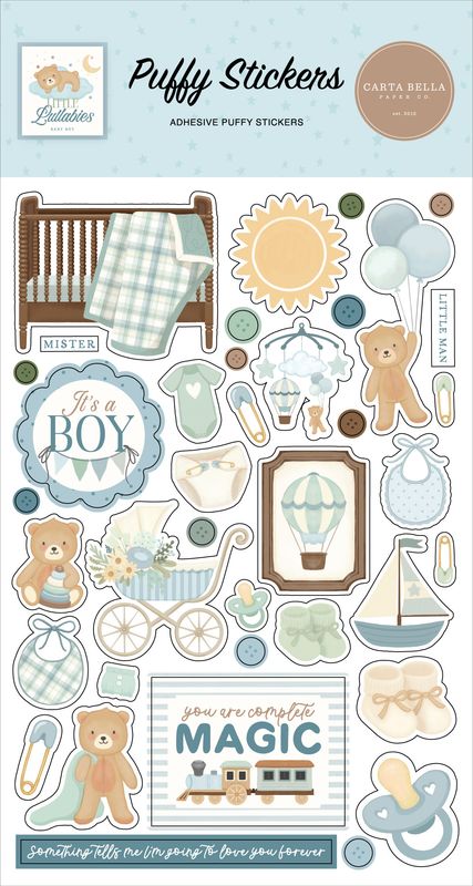 PUFFY STICKERS LULLABIES BABY BOY