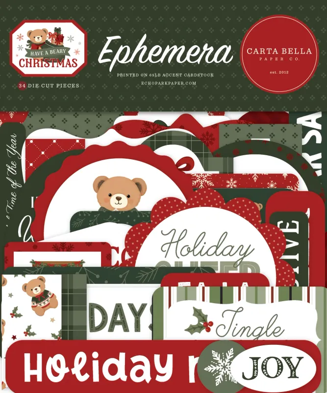 EPHEMERA HAVE A BEARY CHRISTMAS