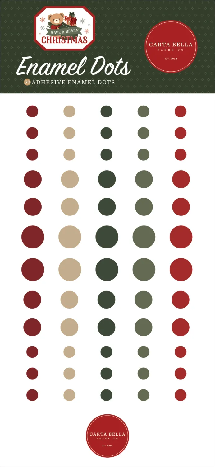 ENAMEL DOTS HAVE A BEARY CHRISTMAS