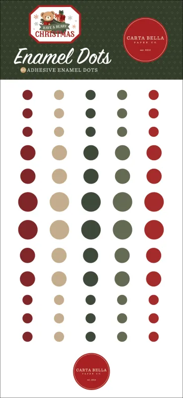 ENAMEL DOTS HAVE A BEARY CHRISTMAS