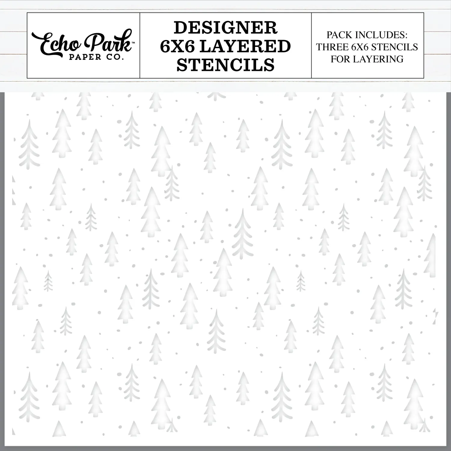 STENCIL EN CAPAS WINTER TREES (3 STENCILS)