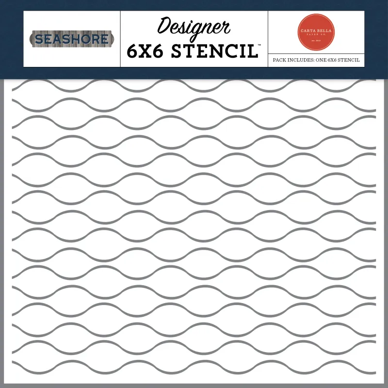 STENCIL SMOOTH SAILING WAVES