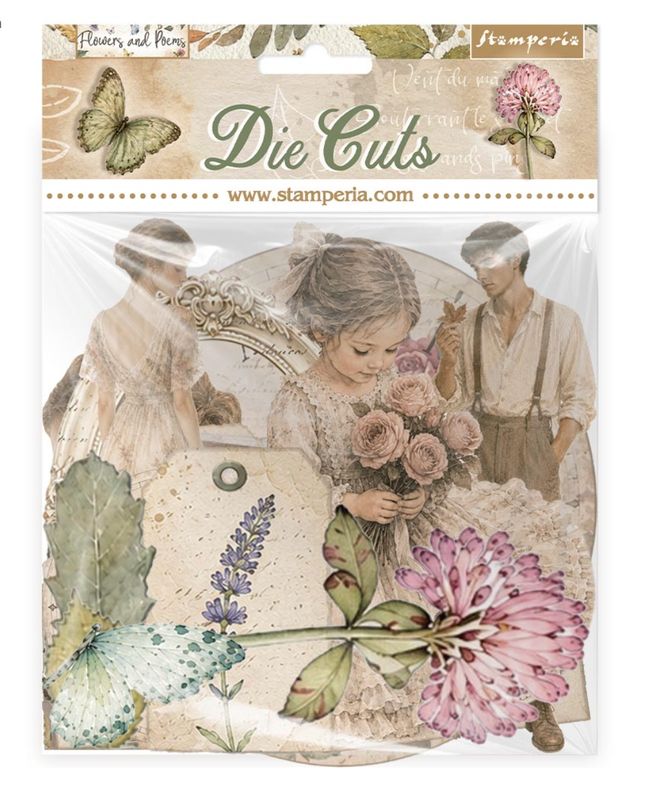 DIE CUTS FLOWERS AND POEMS