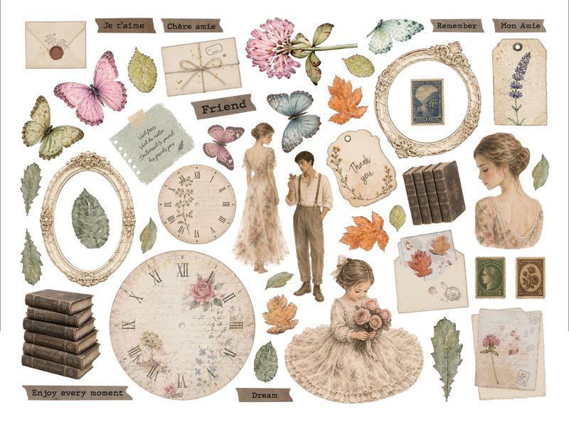 DIE CUTS FLOWERS AND POEMS