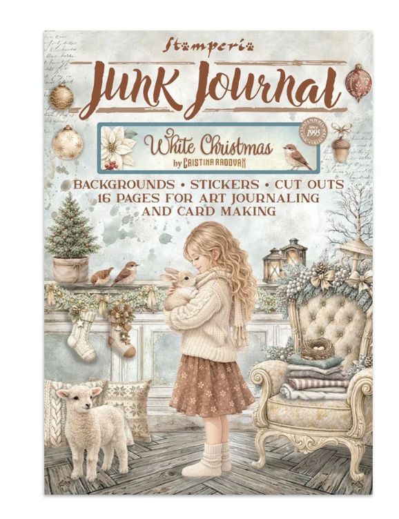 JUNK JOURNAL WHITE CHRISTMAS (A4 - 8.3"X11.7")