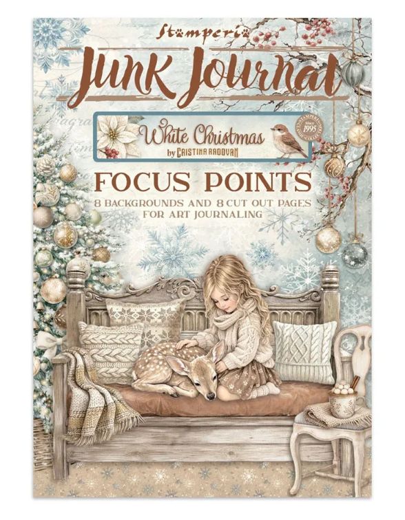 JUNK JOURNAL WHITE CHRISTMAS (A5 - 5.8"X8.3")