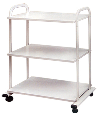 Wood Cart with 3 Shelves