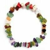 Mixed Gem Chip Elasticated Bracelet
