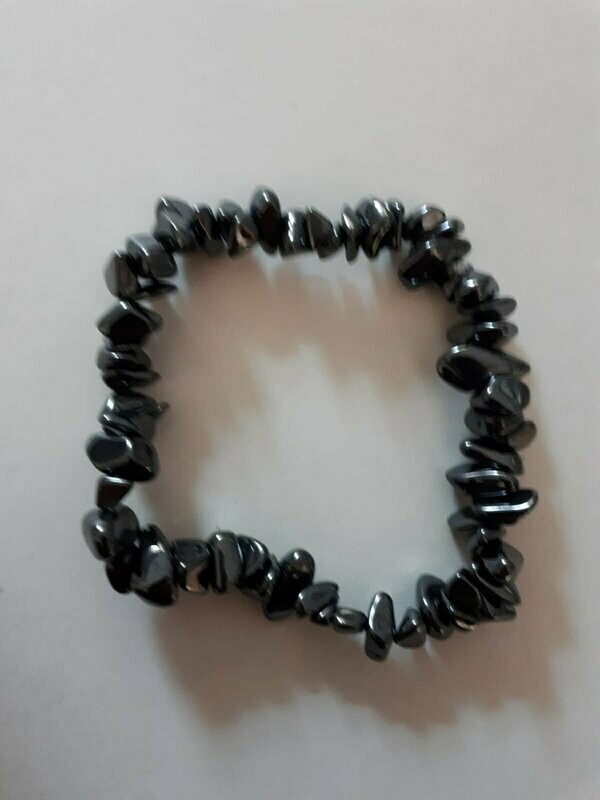 Hematite Chip Elasticated Bracelet