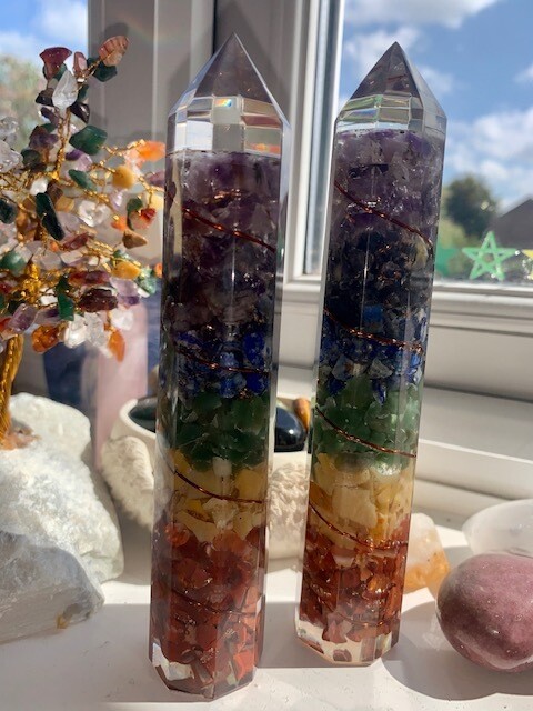 Orgonite Chakra Tower/Wand