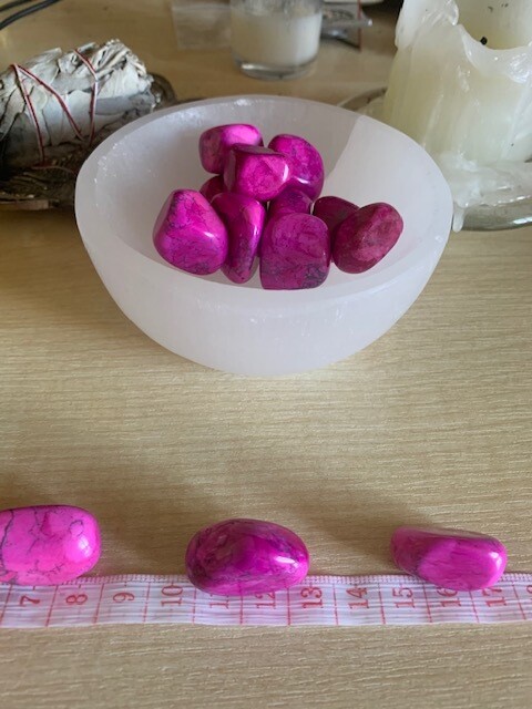 Pink Howlite (Dyed) Tumble Stone