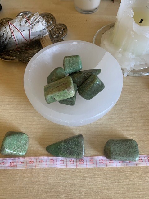 Extra Large Green Garnet Tumble Stone