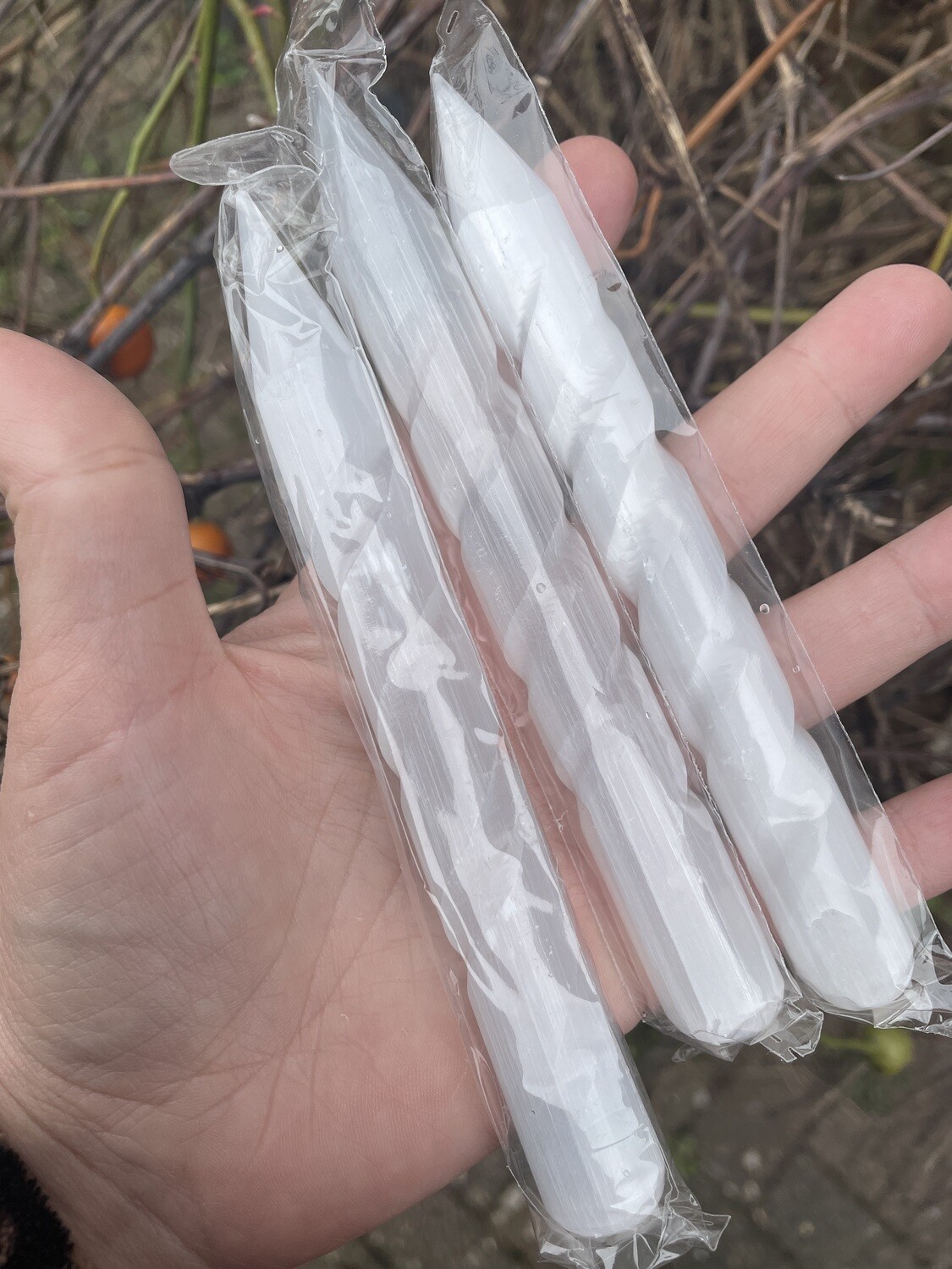 Selenite Wands Spiral Carved