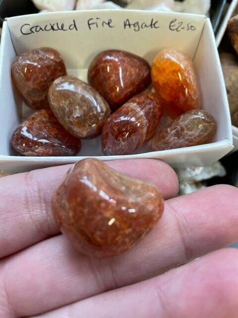 Crackled Fire Agate Tumble Stone