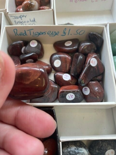 Red Tigers Eye Tumble Stone