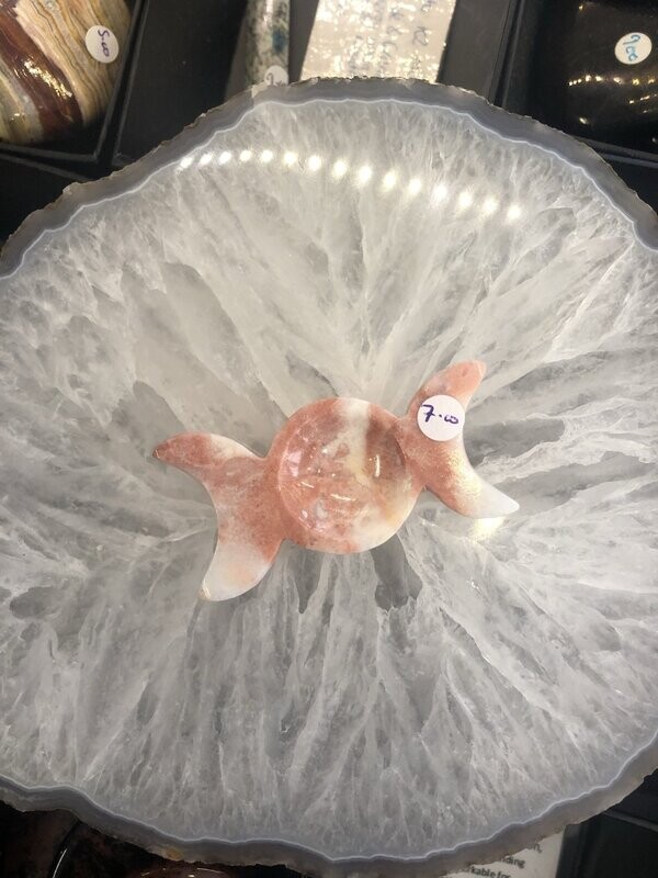 Strawberry Jasper Triple Moon Dish