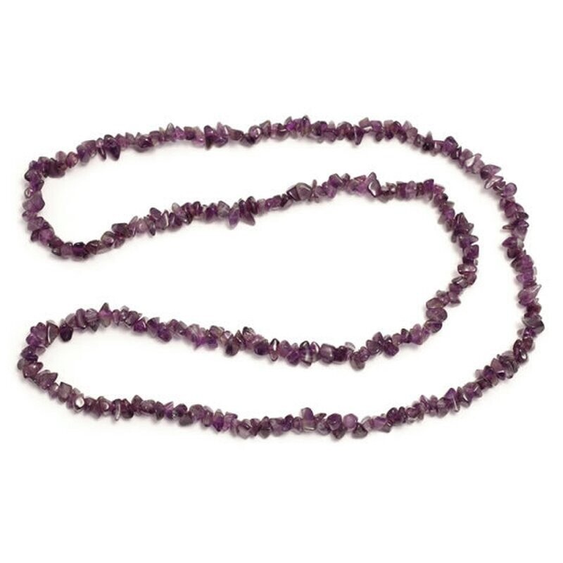 Amethyst Crystal Chip Necklace