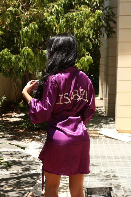Crystal silk robe