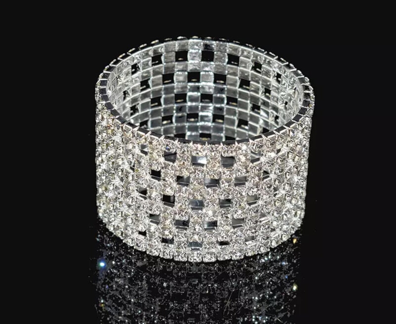 Bracelet Silver With Holes 11 rows