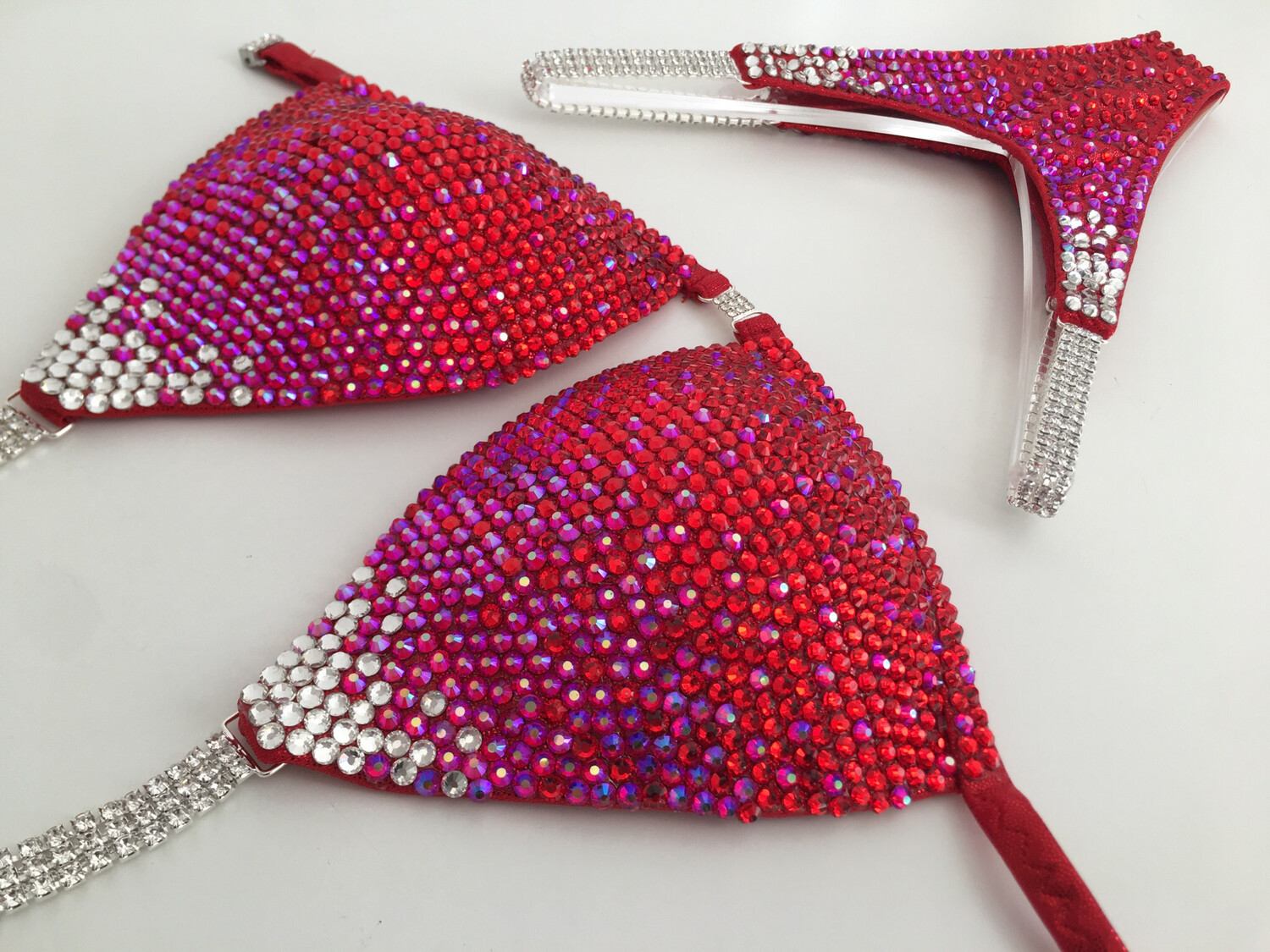 Red Ombre Crystal Spots